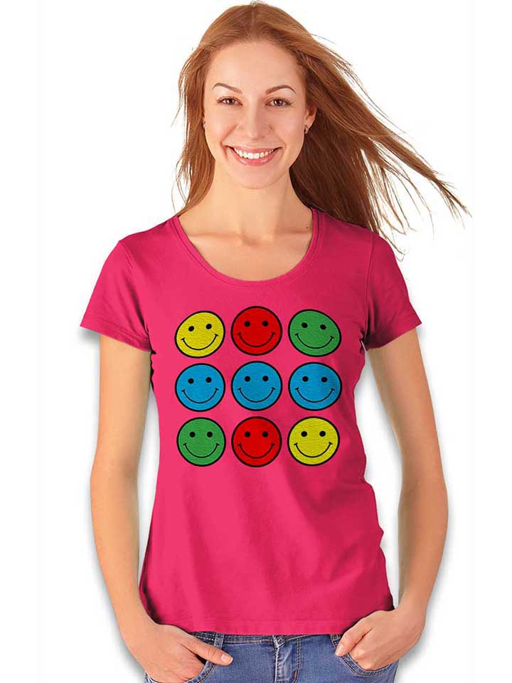 nine-smileys-damen-t-shirt fuchsia 2