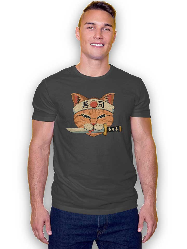 ninja-cat-03-t-shirt dunkelgrau 2