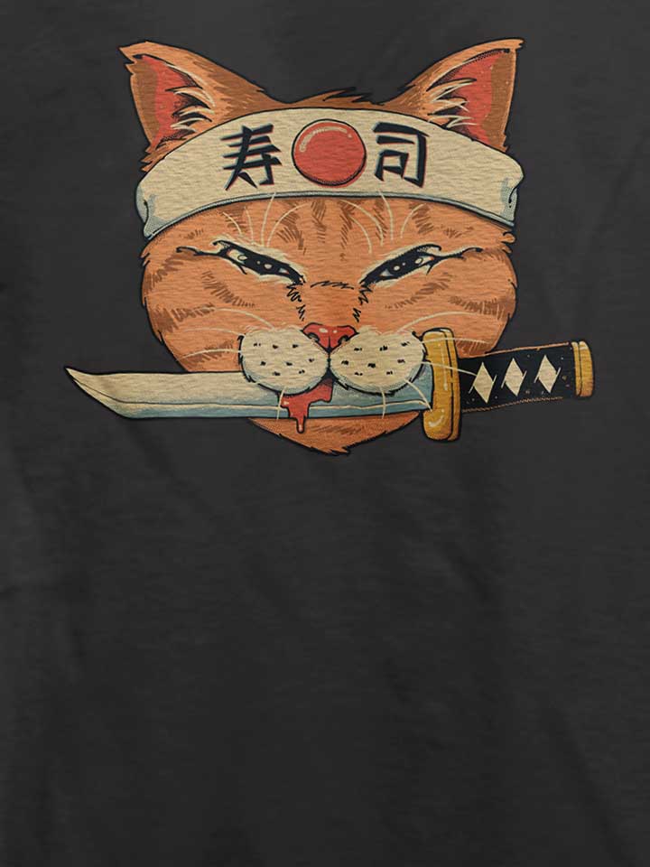ninja-cat-03-t-shirt dunkelgrau 4