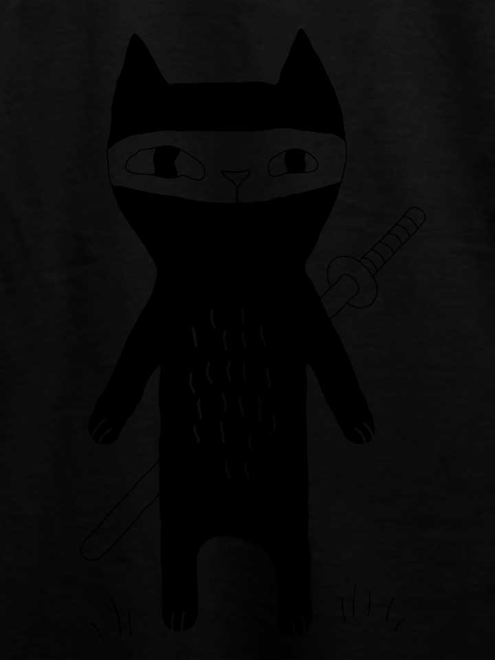 ninja-cat-t-shirt schwarz 4
