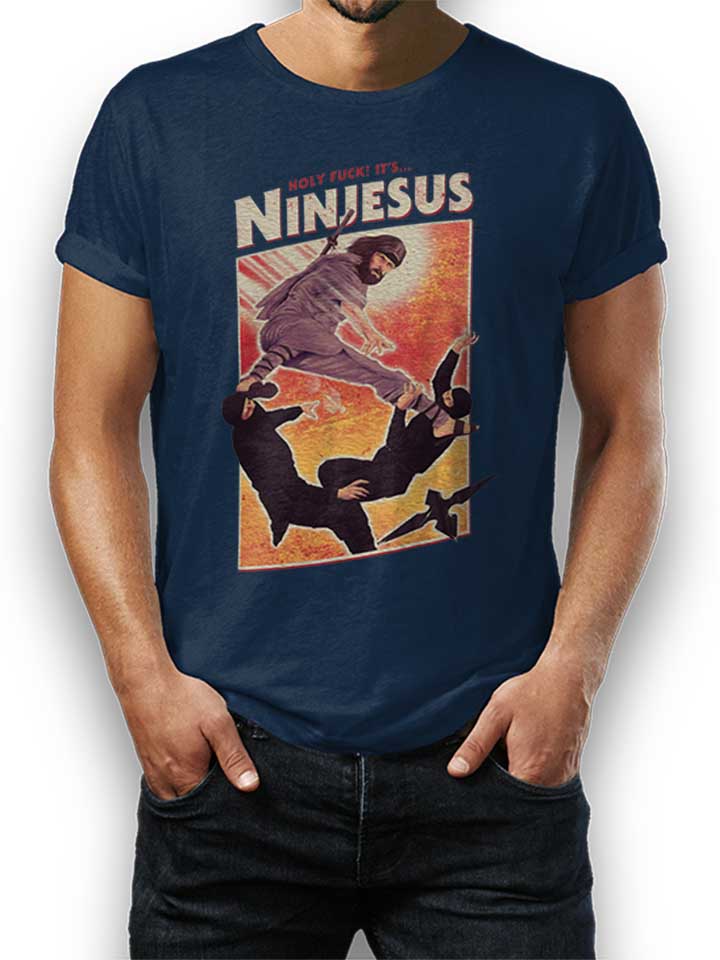 ninjesus-t-shirt dunkelblau 1