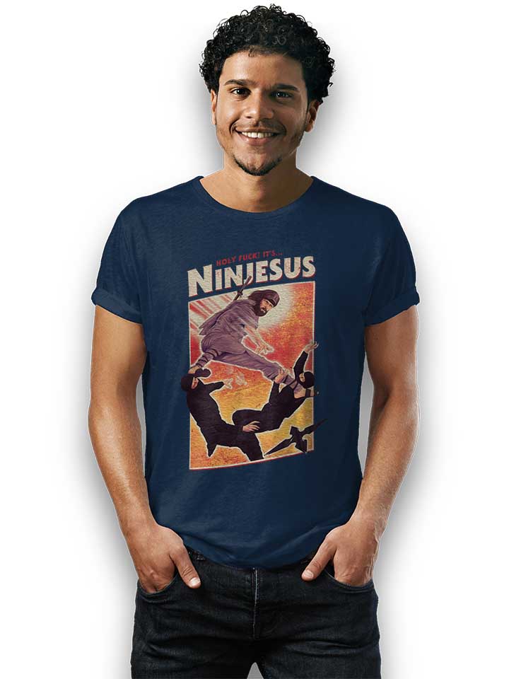 ninjesus-t-shirt dunkelblau 2