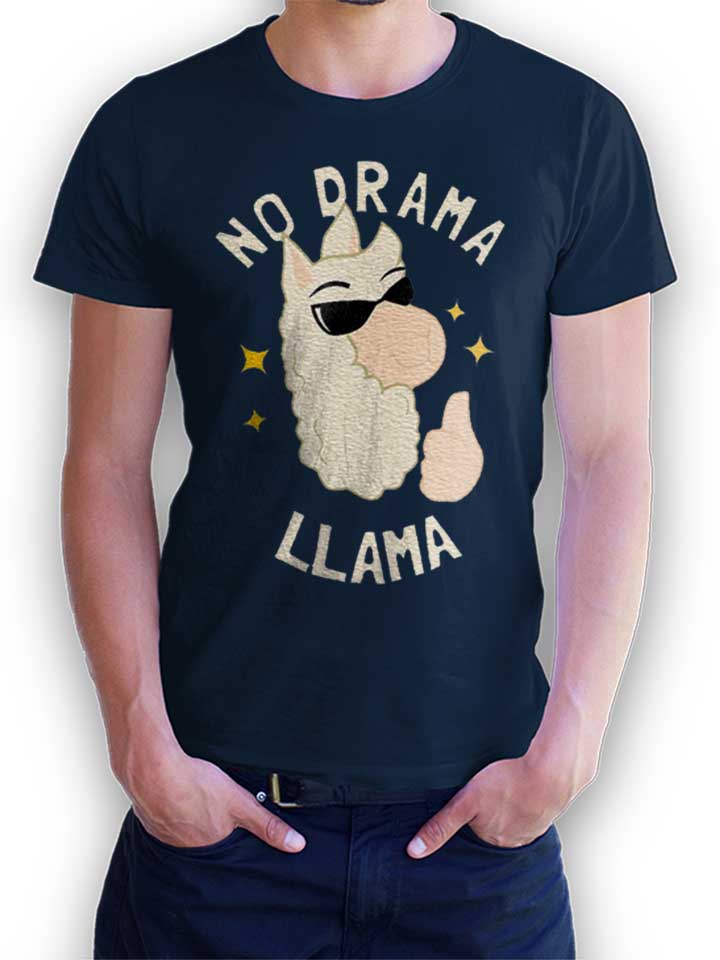 No Drama Llama T-Shirt blu-oltemare L