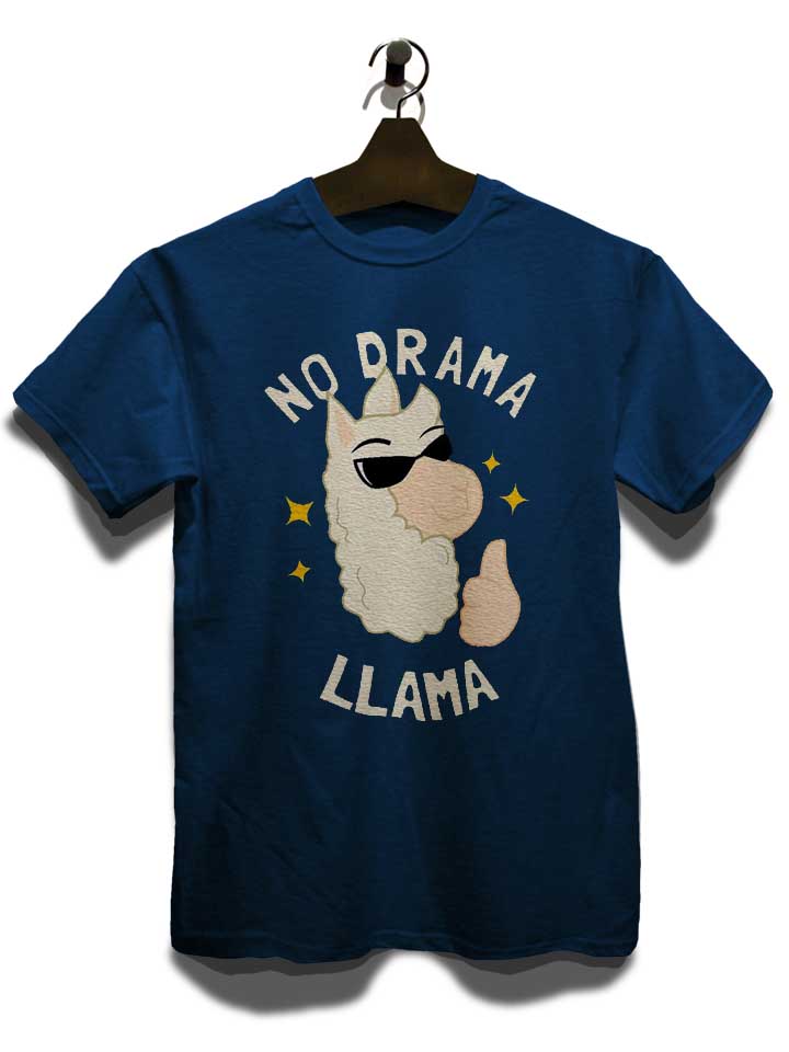 no-drama-llama-t-shirt dunkelblau 3