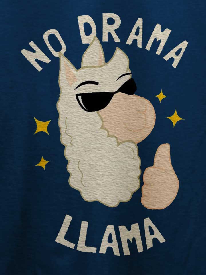 no-drama-llama-t-shirt dunkelblau 4