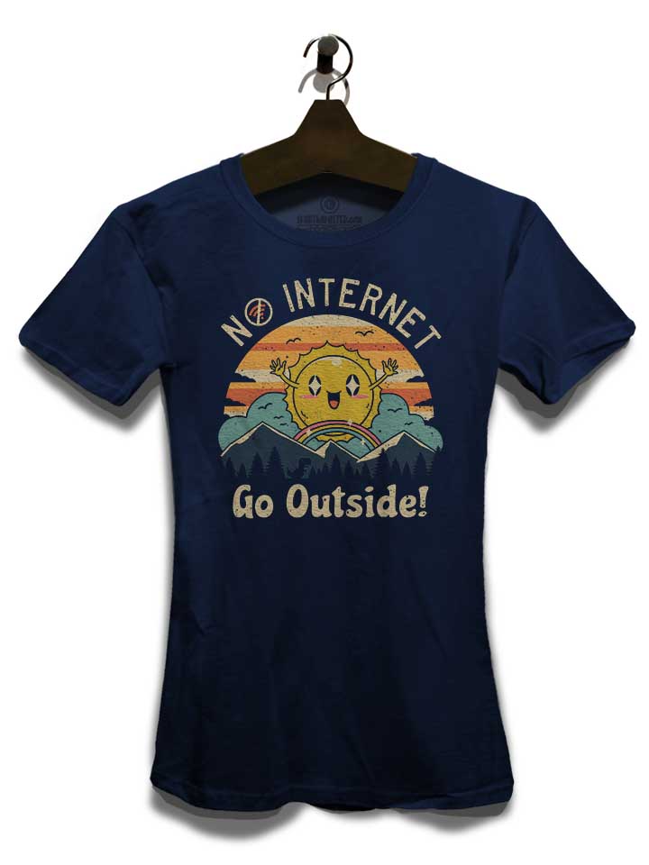 no-internet-vibes-damen-t-shirt dunkelblau 3