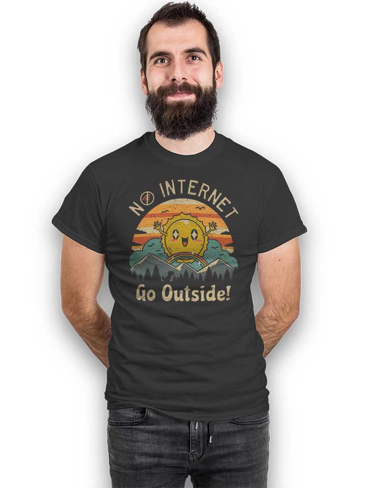 no-internet-vibes-t-shirt dunkelgrau 2