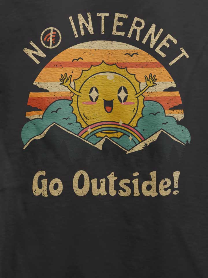 no-internet-vibes-t-shirt dunkelgrau 4
