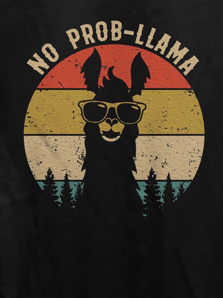 no-prob-llama-damen-t-shirt schwarz 4
