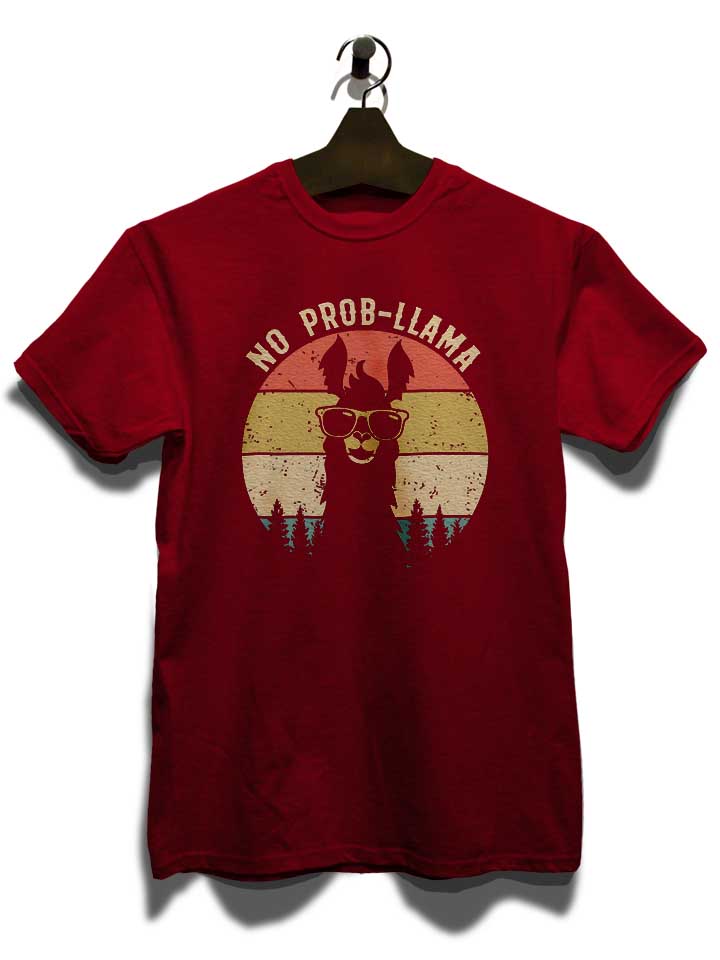 no-prob-llama-t-shirt bordeaux 3