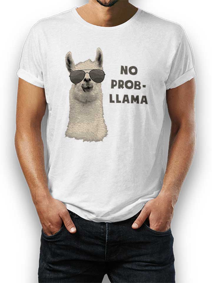 no-problem-llama-t-shirt weiss 1