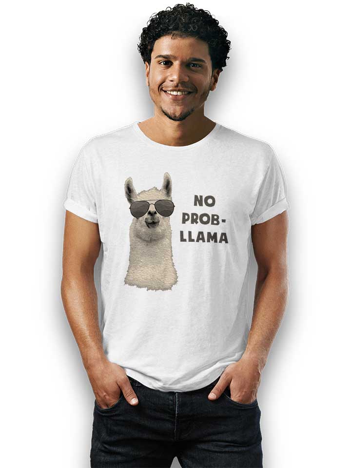no-problem-llama-t-shirt weiss 2