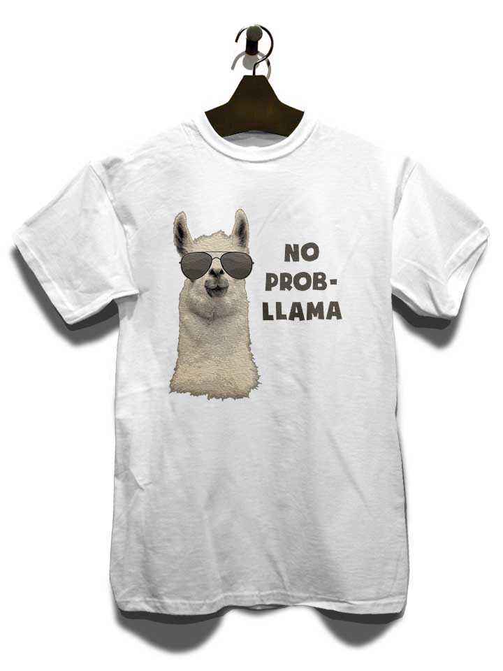 no-problem-llama-t-shirt weiss 3