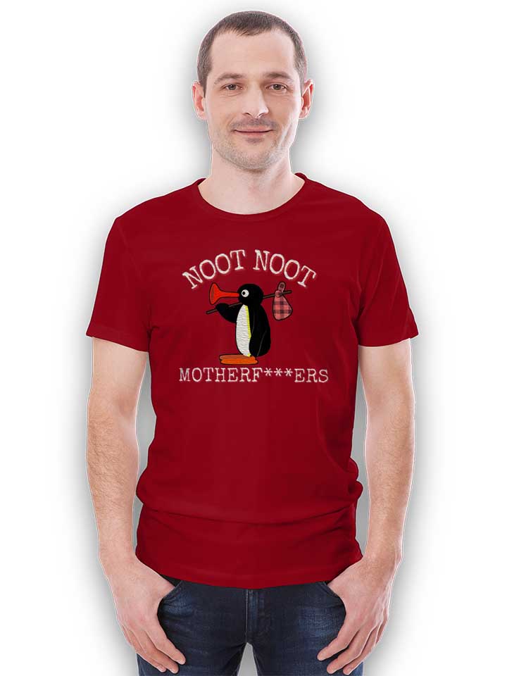 noot-noot-penguin-t-shirt bordeaux 2