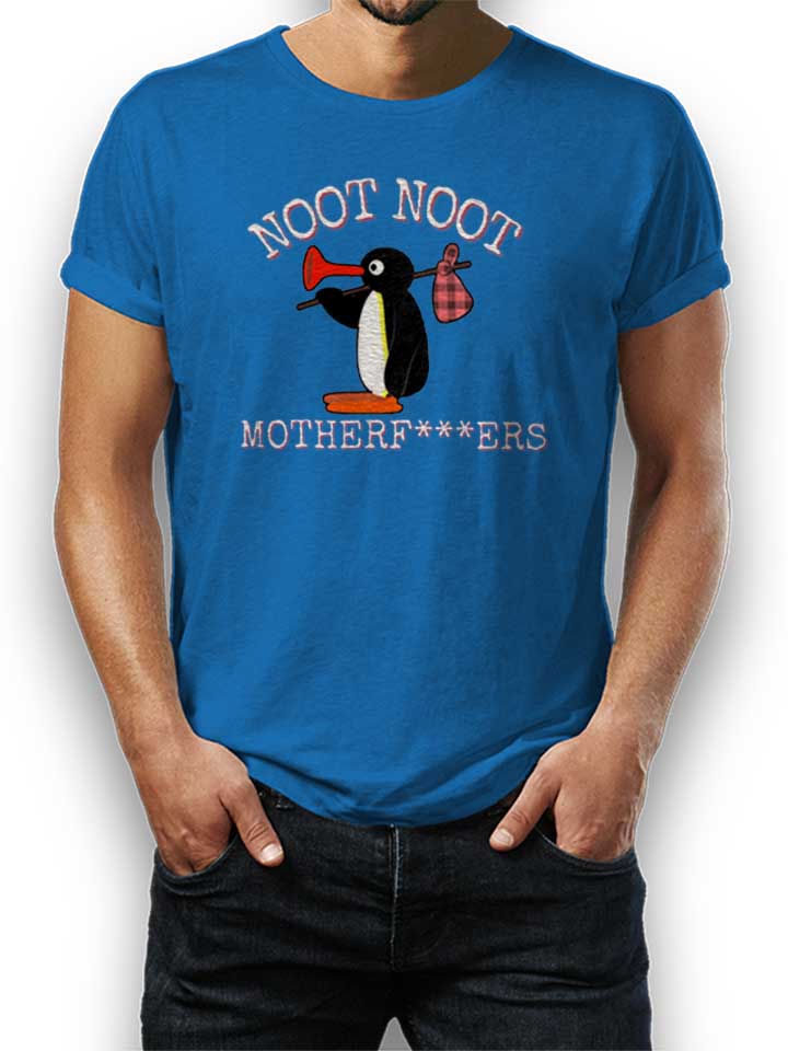 Noot Noot Penguin Camiseta azul-real L