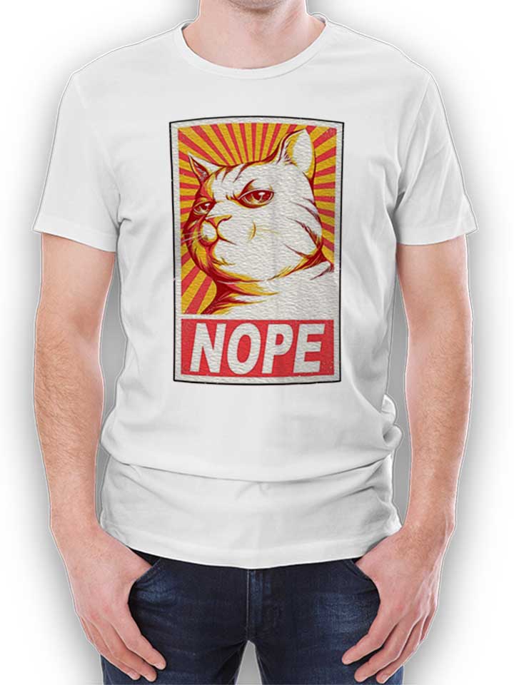 nope-cat-t-shirt weiss 1