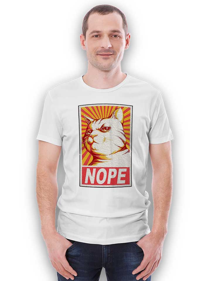 nope-cat-t-shirt weiss 2