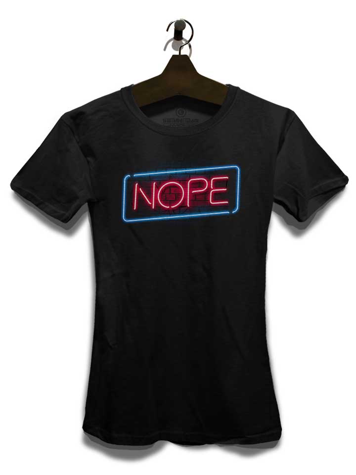 nope-neon-lights-damen-t-shirt schwarz 3