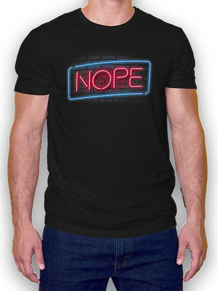 Nope Neon Lights T-Shirt schwarz L