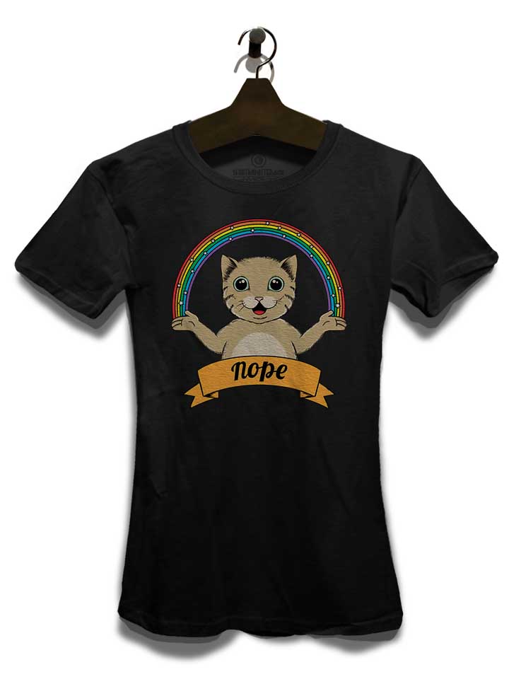 nope-yoga-cat-damen-t-shirt schwarz 3