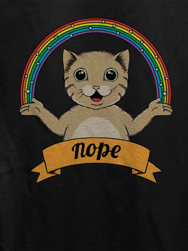 nope-yoga-cat-damen-t-shirt schwarz 4
