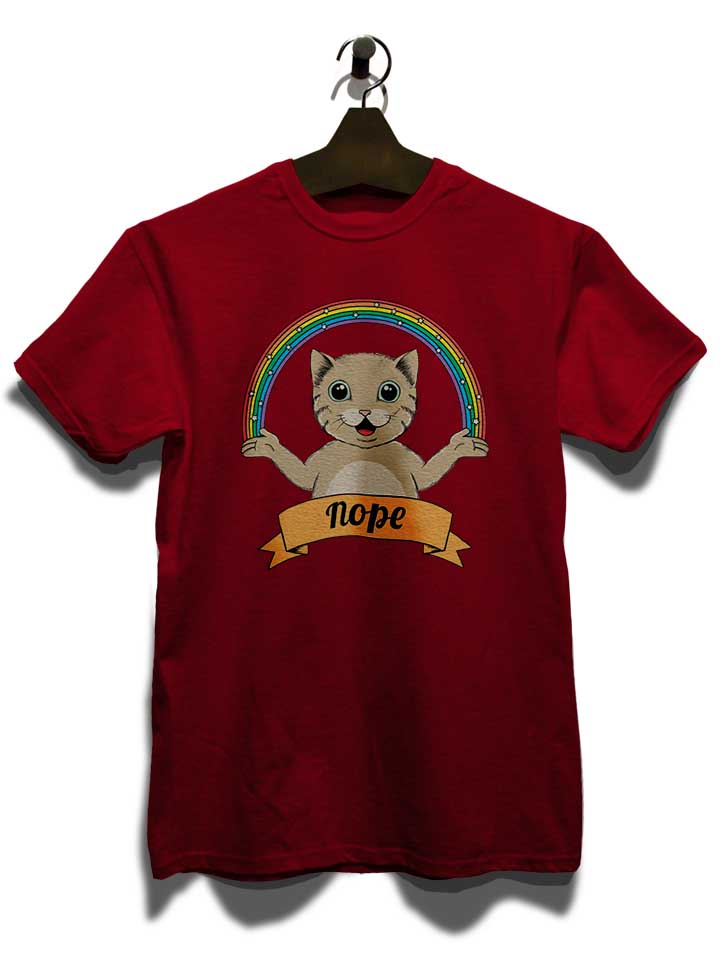 nope-yoga-cat-t-shirt bordeaux 3