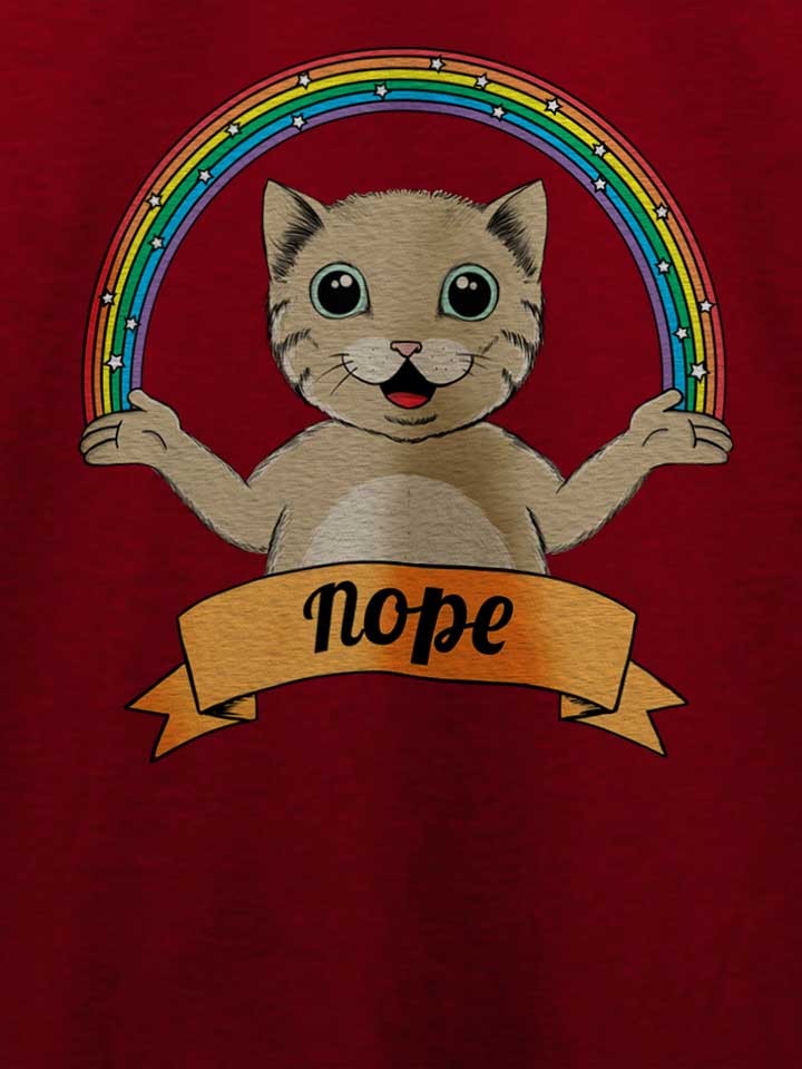 nope-yoga-cat-t-shirt bordeaux 4