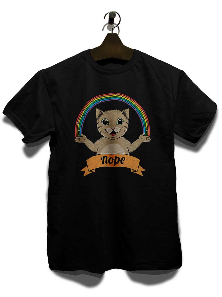 nope-yoga-cat-t-shirt schwarz 3