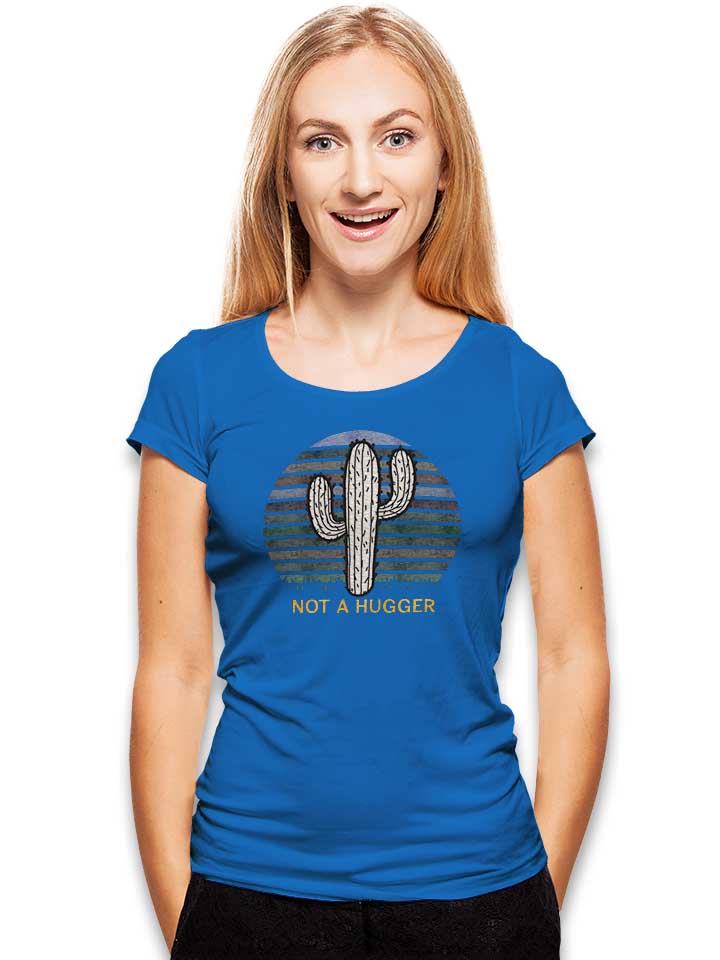 not-a-hugger-cactus-damen-t-shirt royal 2