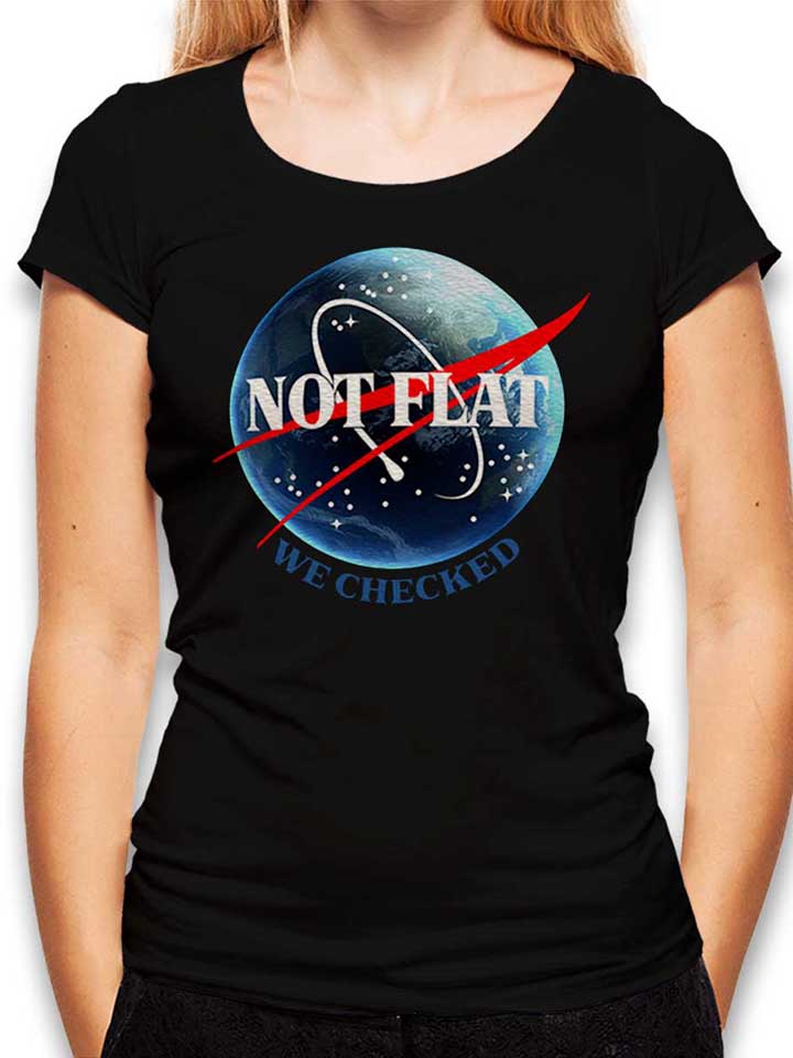 Not Flat Nasa Damen T-Shirt schwarz L