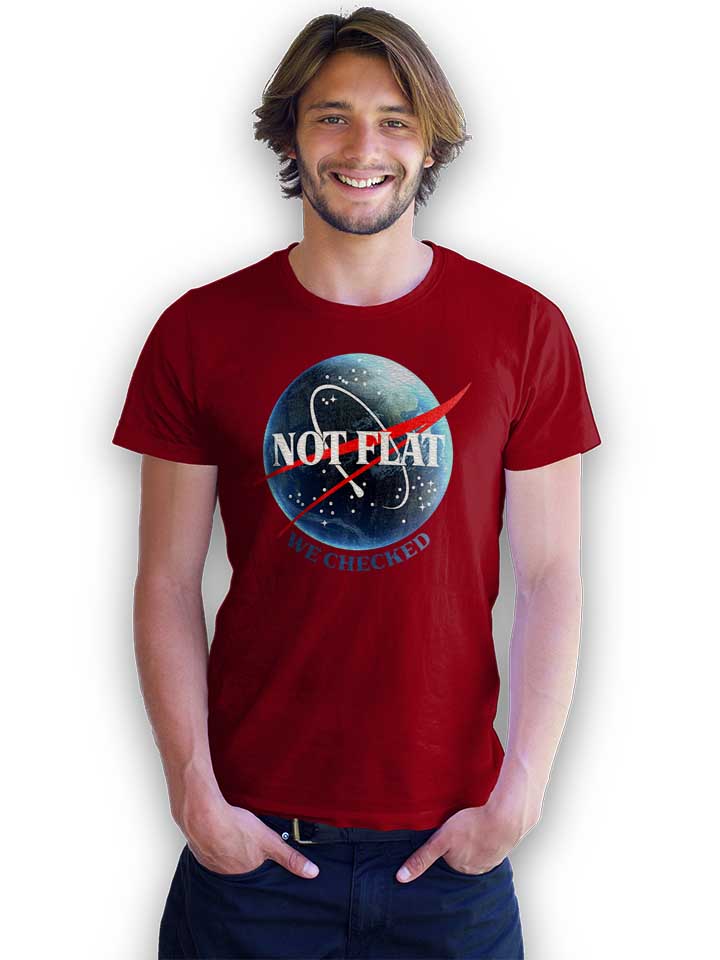 not-flat-nasa-t-shirt bordeaux 2