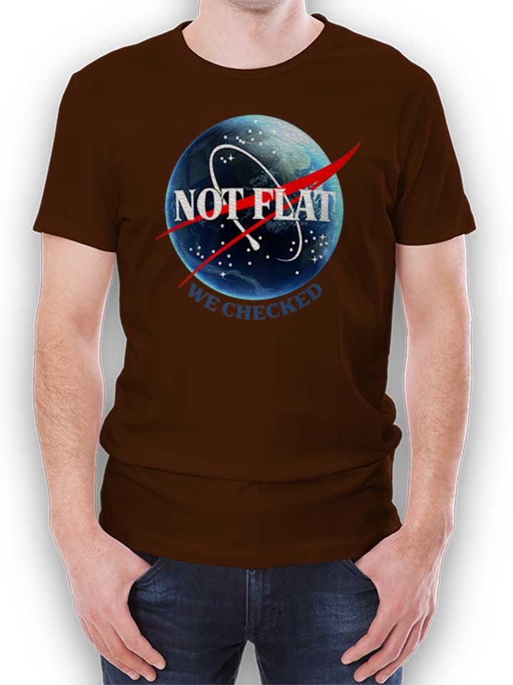 Not Flat Nasa T-Shirt braun L