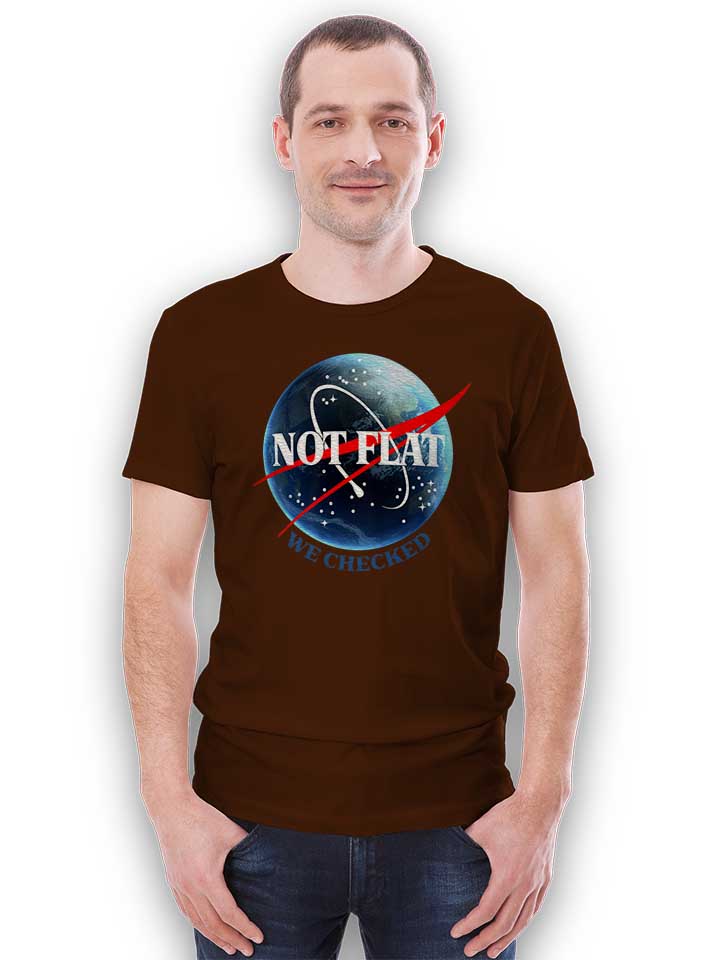 not-flat-nasa-t-shirt braun 2