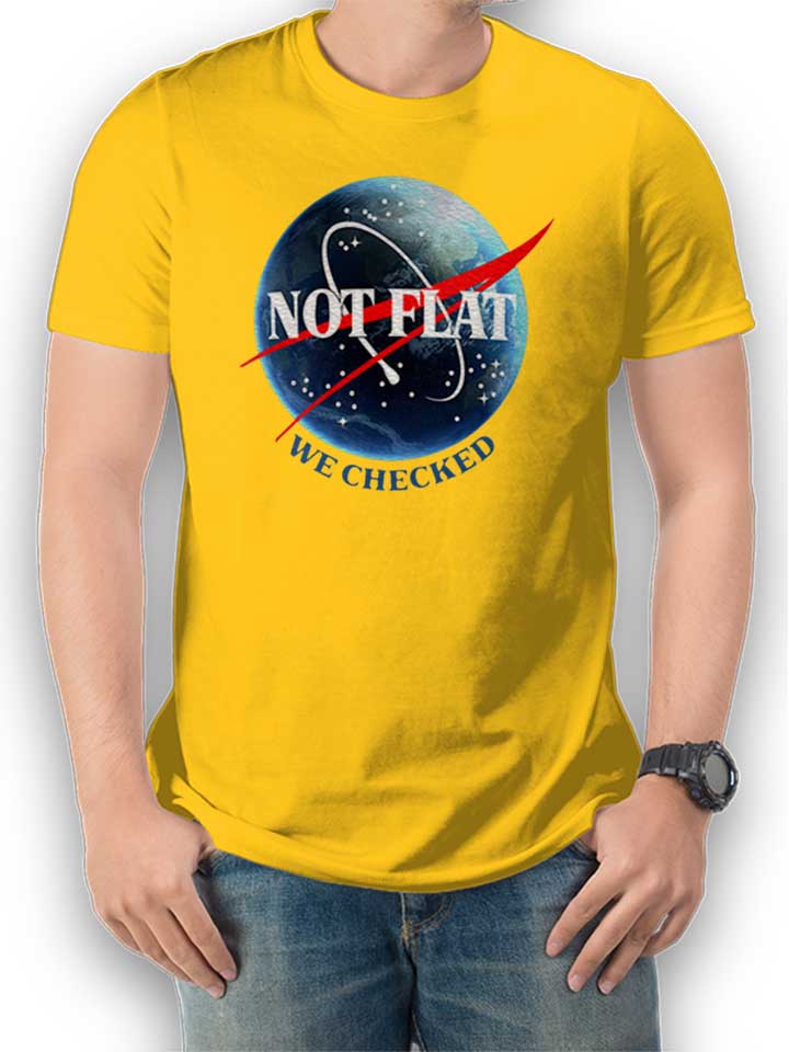 Not Flat Nasa Kinder T-Shirt gelb 110 / 116