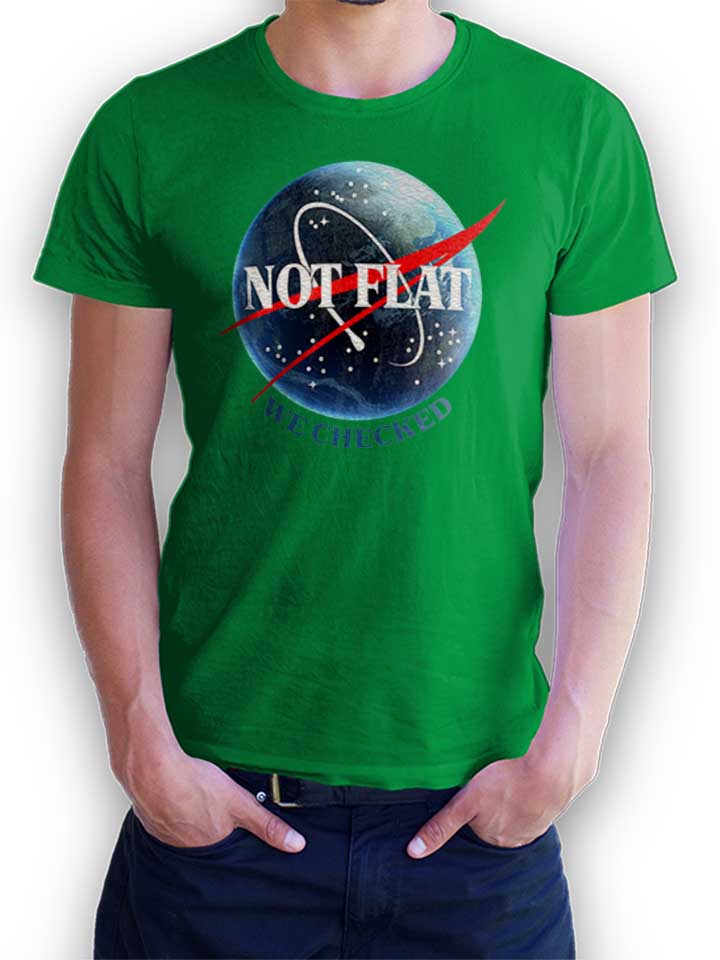 Not Flat Nasa T-Shirt green-green L