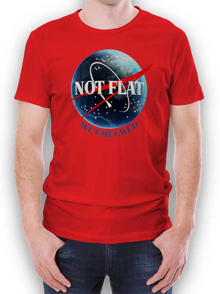 Not Flat Nasa Kinder T-Shirt rot 110 / 116