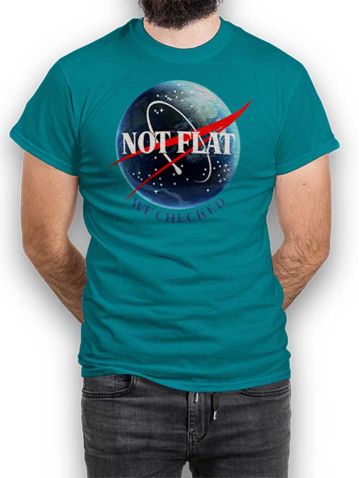 Not Flat Nasa Camiseta turquesa L