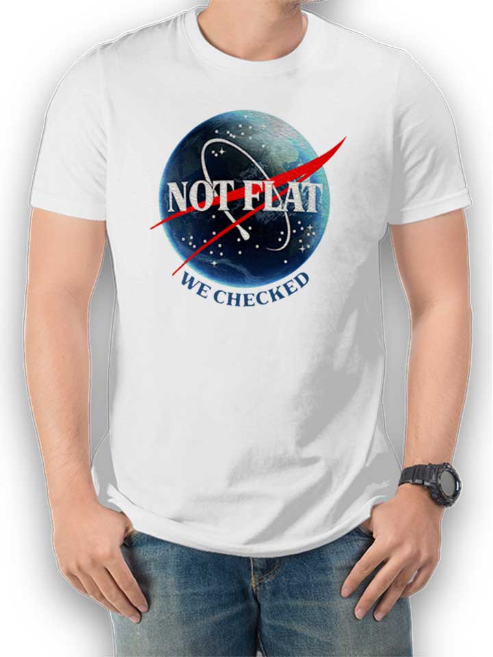Not Flat Nasa Camiseta blanco L
