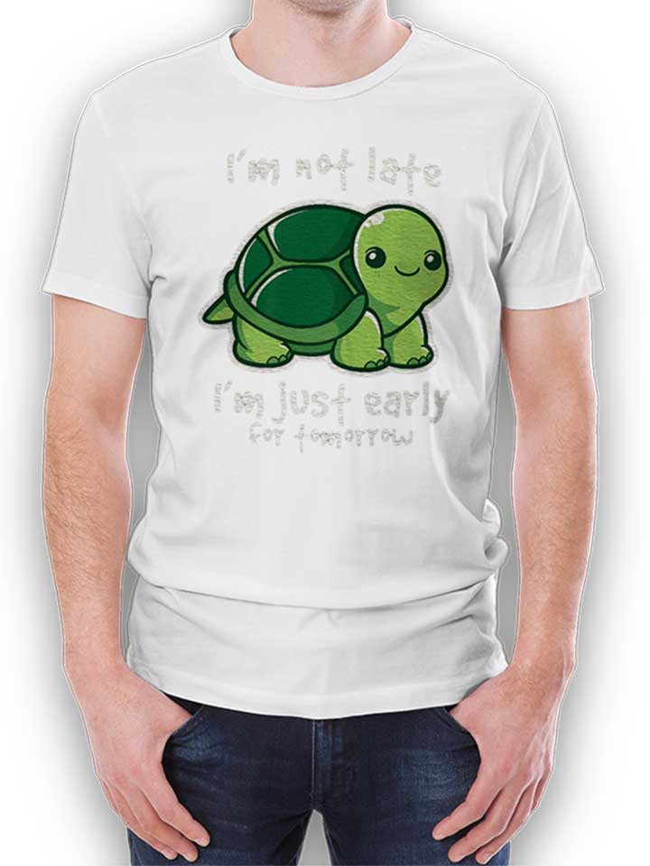not-late-turtle-t-shirt weiss 1