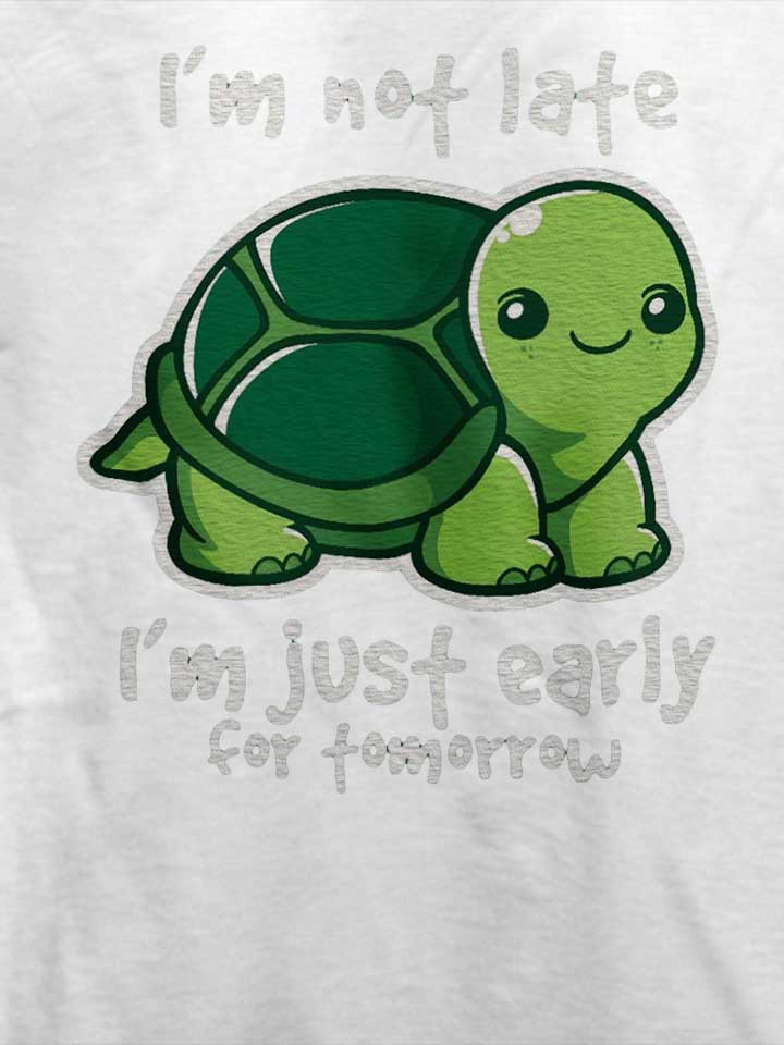 not-late-turtle-t-shirt weiss 4