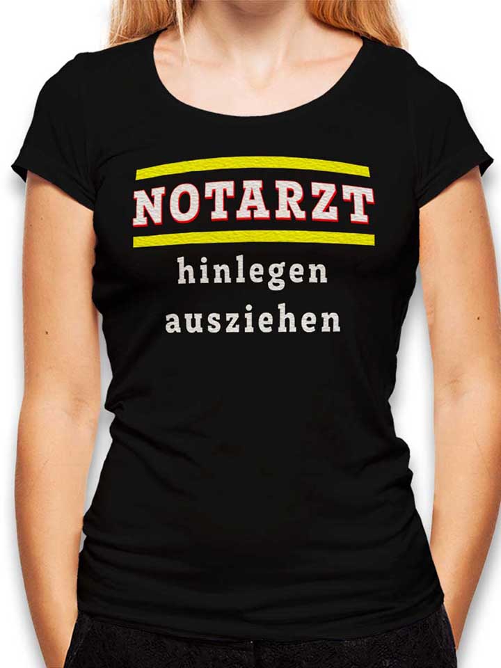 notarzt-hinlegen-ausziehen-damen-t-shirt schwarz 1