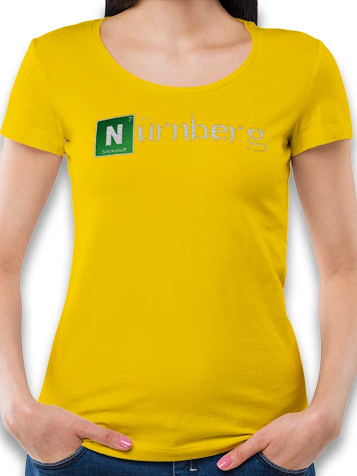 Nuernberg Damen T-Shirt gelb L