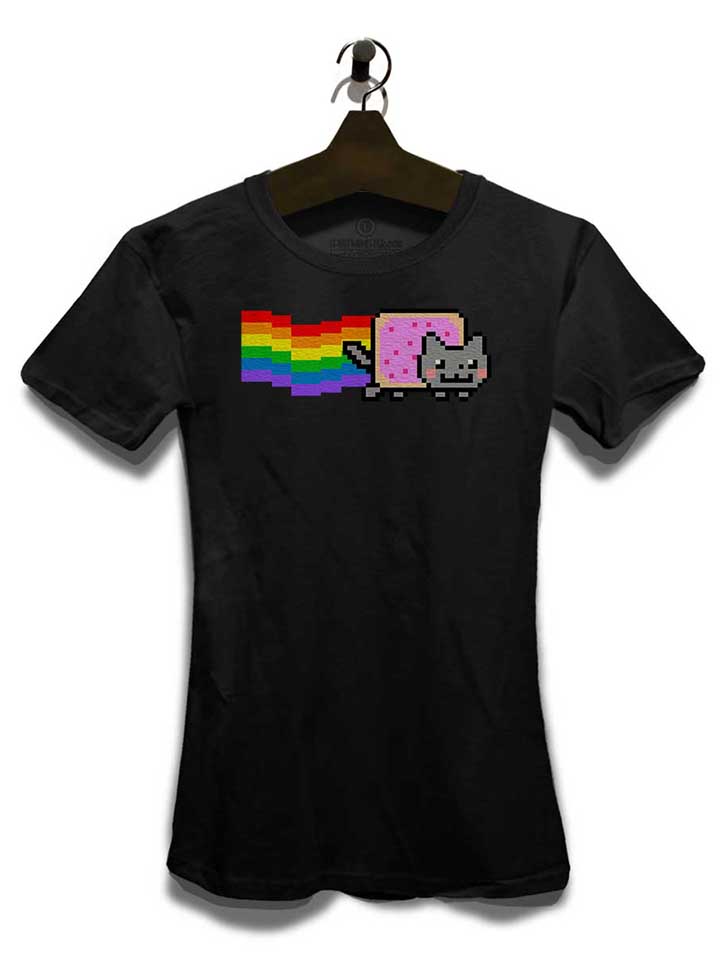 nyan-cat-damen-t-shirt schwarz 3