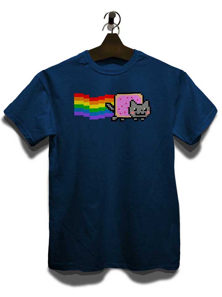 nyan-cat-t-shirt dunkelblau 3