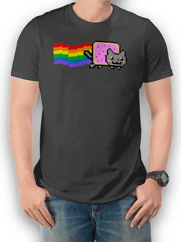 Nyan Cat T-Shirt dunkelgrau L