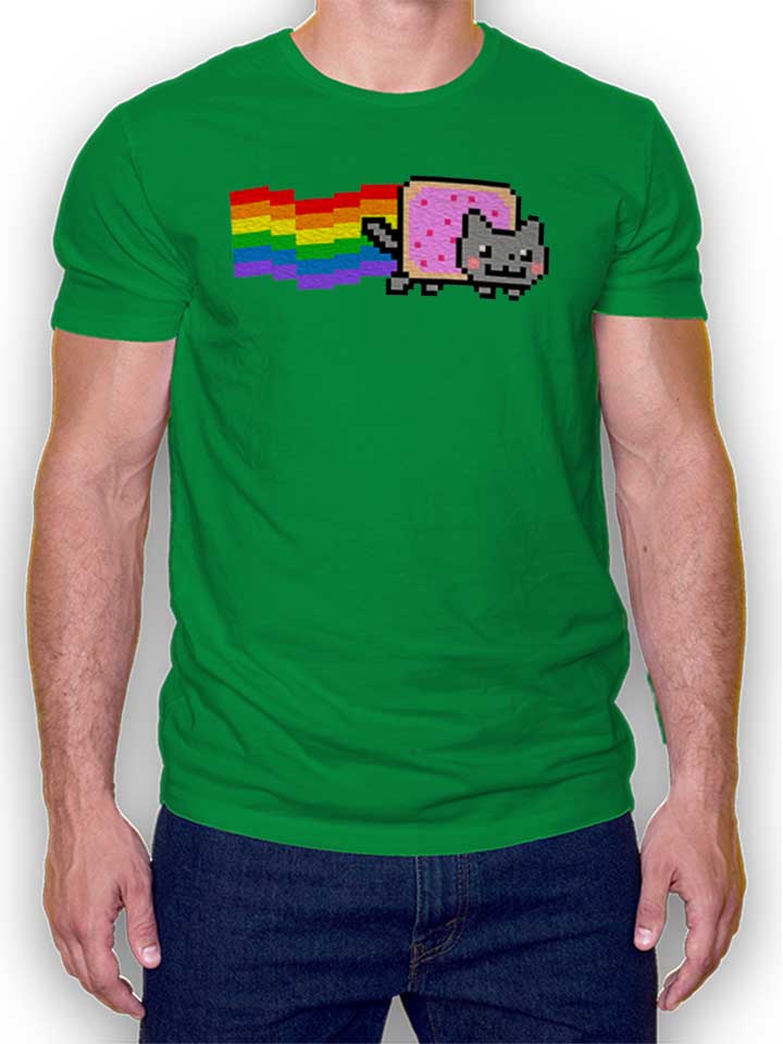 Nyan Cat T-Shirt verde-green L