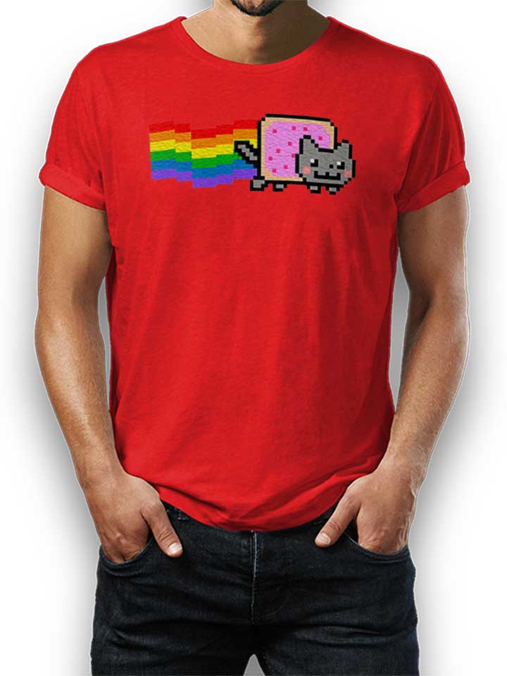 Nyan Cat Camiseta rojo L