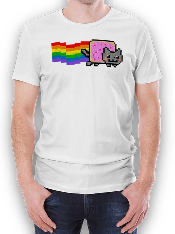 Nyan Cat T-Shirt weiss L