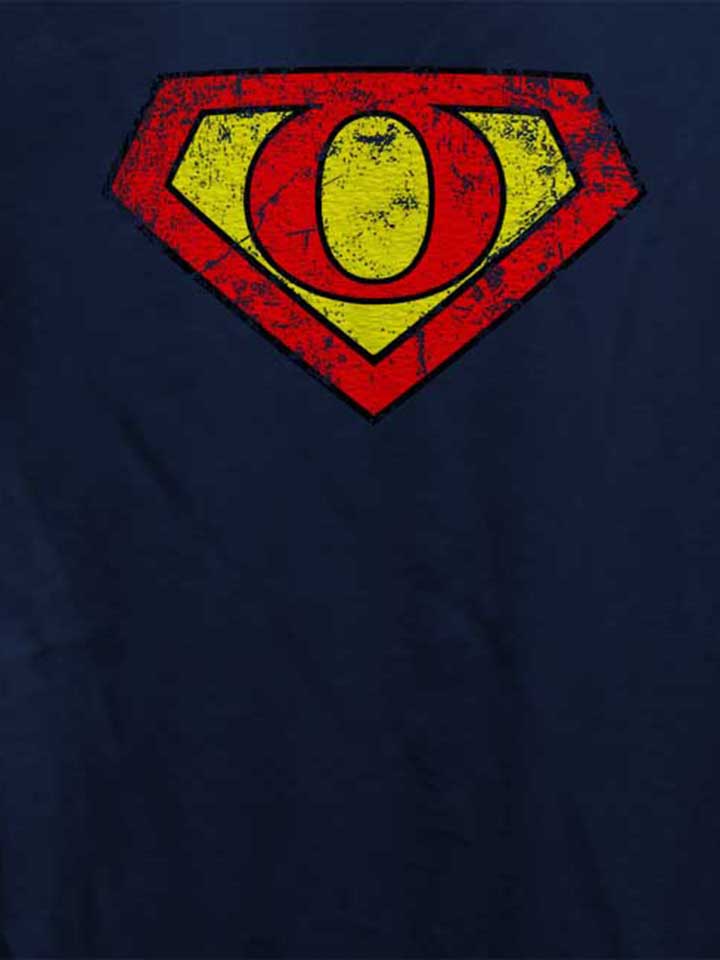 o-buchstabe-logo-vintage-damen-t-shirt dunkelblau 4