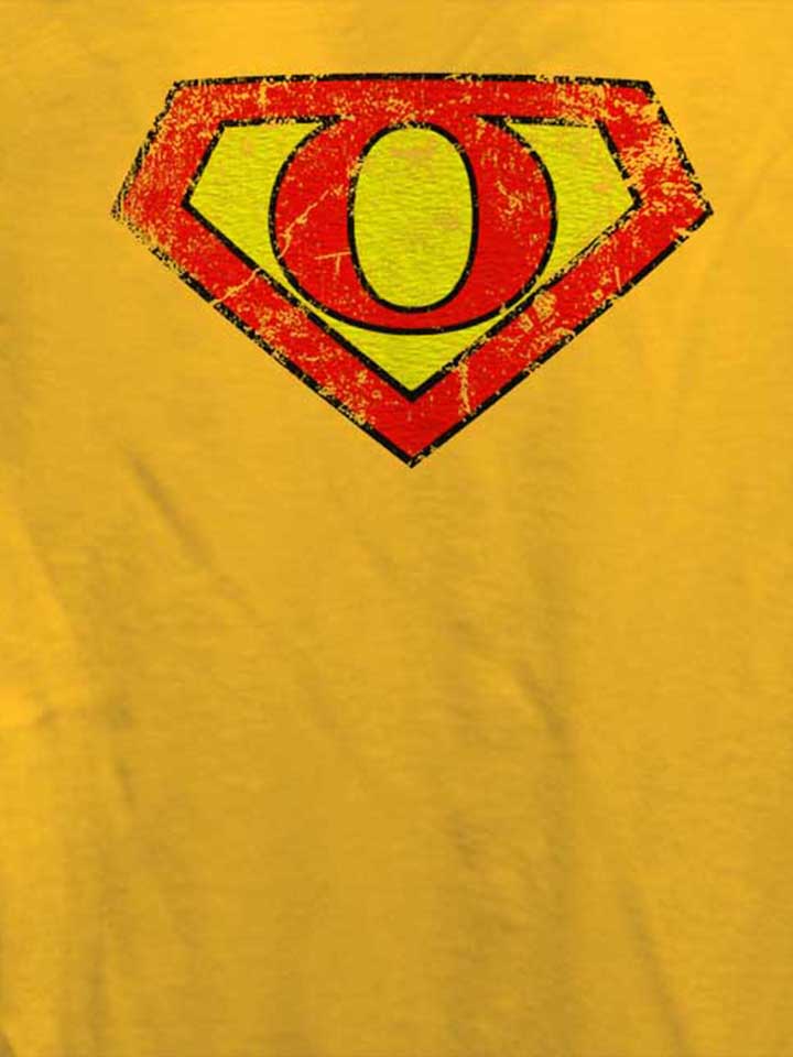 o-buchstabe-logo-vintage-damen-t-shirt gelb 4
